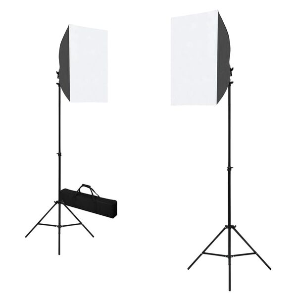 vidaXL Κιτ Φωτισμού Φωτογραφικού Στούντιο με Softbox και Φόντο