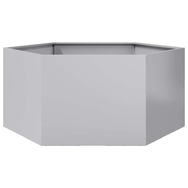 vidaXL Ζαρντινιέρα Κήπου Εξάγωνη 104x90x45 εκ. Γαλβανισμένο Χάλυβα