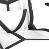 vidaXL Καρέκλα Gaming με Υποπόδιο Λευκό και Μαύρο από Συνθετικό Δέρμα