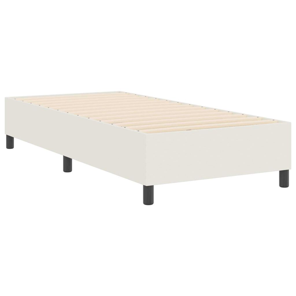 vidaXL Κρεβάτι με ελατήρια Κρεμ 90 x 190 cm Βελούδο
