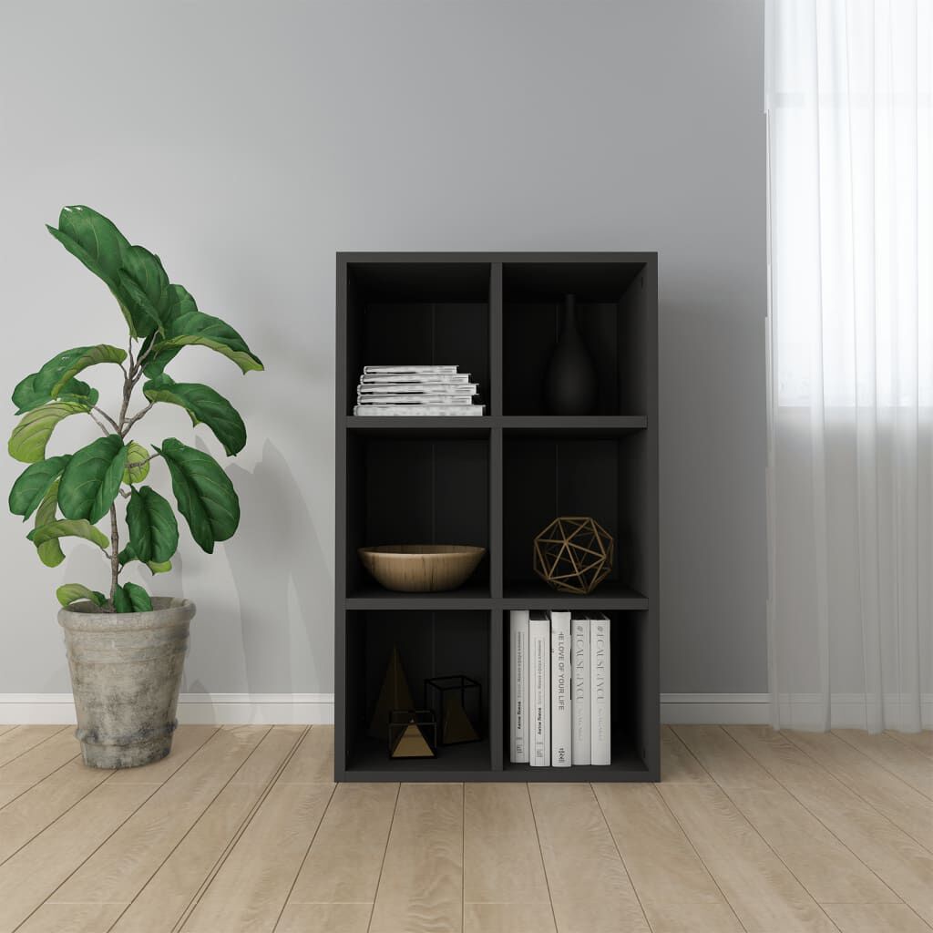 vidaXL Ραφιέρα / Βιβλιοθήκη Μαύρη 66x30x98 εκ. από Επεξεργασμένο Ξύλο