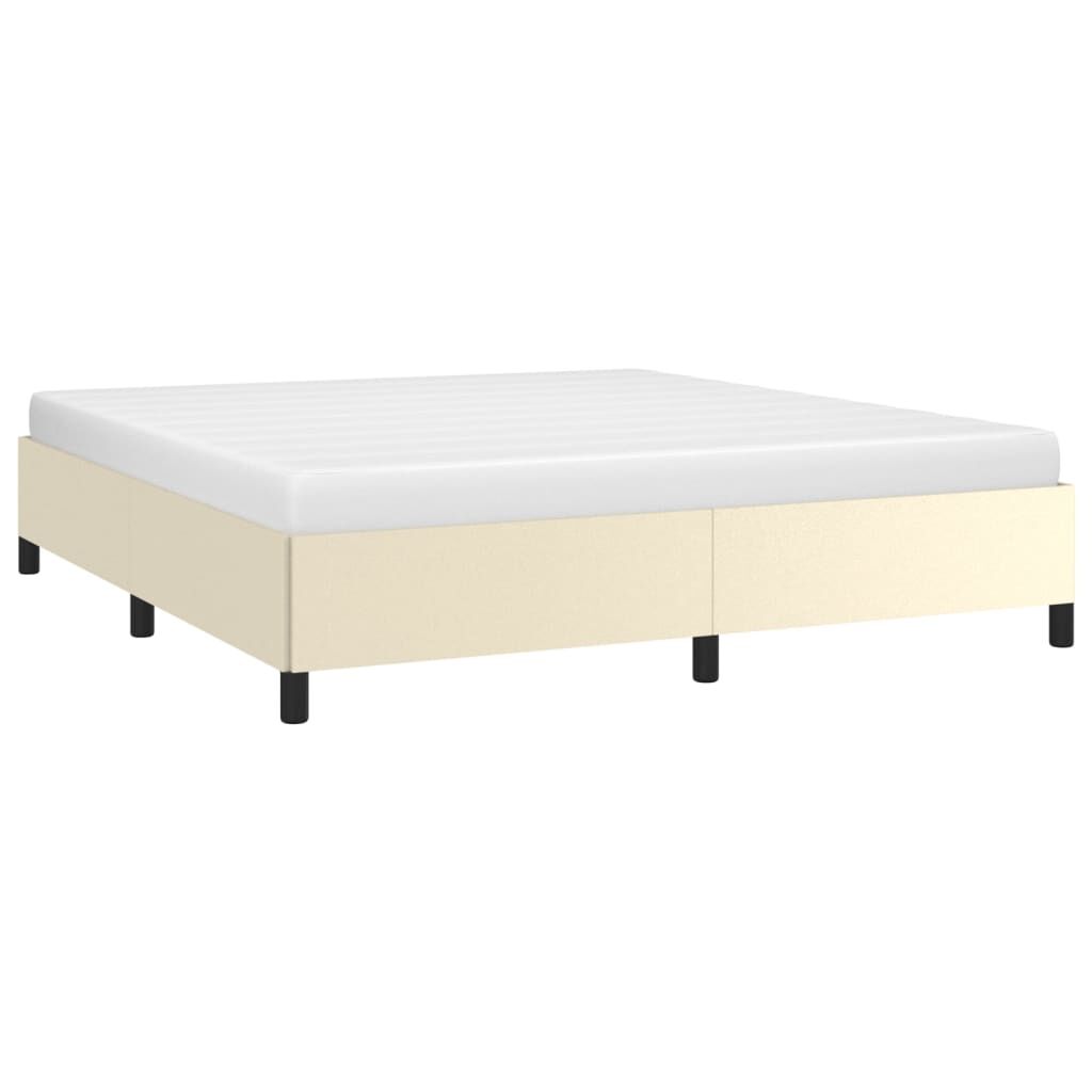 vidaXL Πλαίσιο Κρεβατιού Κρεμ 180x200 εκ. από Συνθετικό Δέρμα