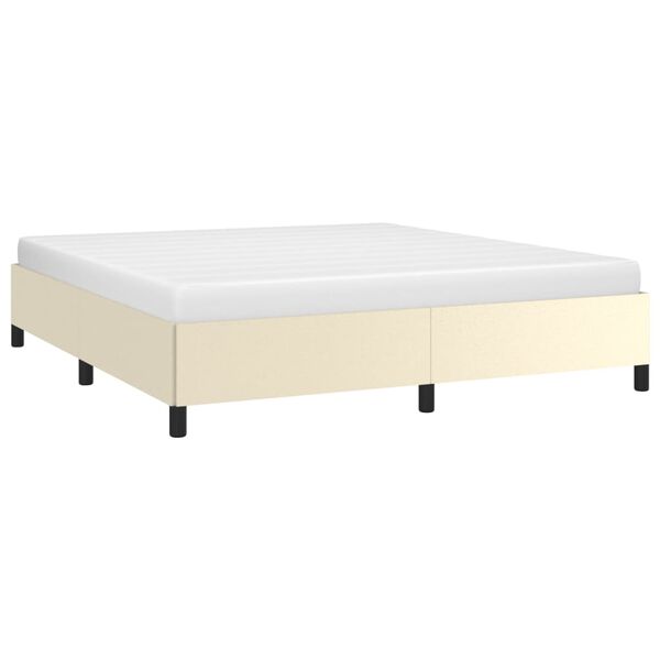 vidaXL Πλαίσιο Κρεβατιού Κρεμ 180x200 εκ. από Συνθετικό Δέρμα