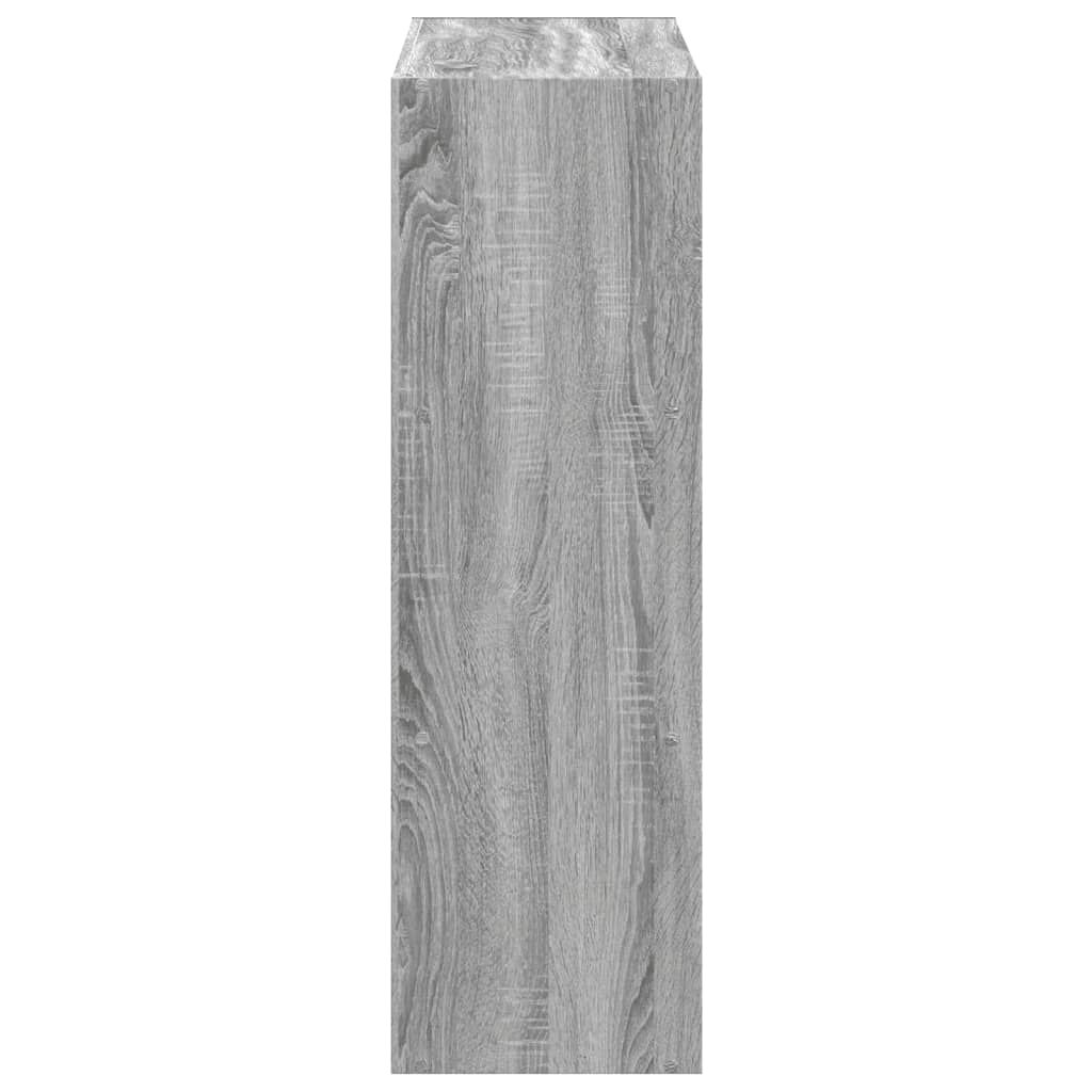 vidaXL Βιβλιοθήκη Γκρι Sonoma 102x32x102 εκ. από Επεξεργασμένο Ξύλο