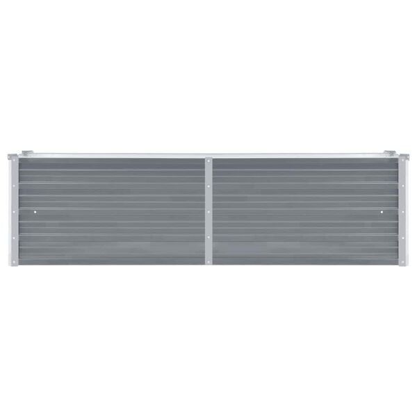 vidaXL Ζαρντινιέρα Υπερυψωμένη Γκρι 160x40x45 εκ. Γαλβανισμ. Χάλυβας