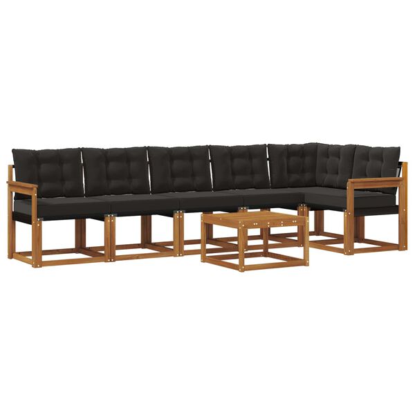 vidaXL &Sigma;&epsilon;&iota;&rho;ά &Kappa;&alpha;&nu;&alpha;&pi;έ &Epsilon;&xi;&omega;&tau;&epsilon;&rho;&iota;&kappa;&omicron;ύ &mu;&epsilon; &mu;&alpha;&xi;&iota;&lambda;ά&rho;&iota; 7 pcs &Phi;&upsilon;&sigma;&iota;&kappa;ό &kappa;&alpha;&iota; &Mu;&alpha;ύ&rho;&omicron;