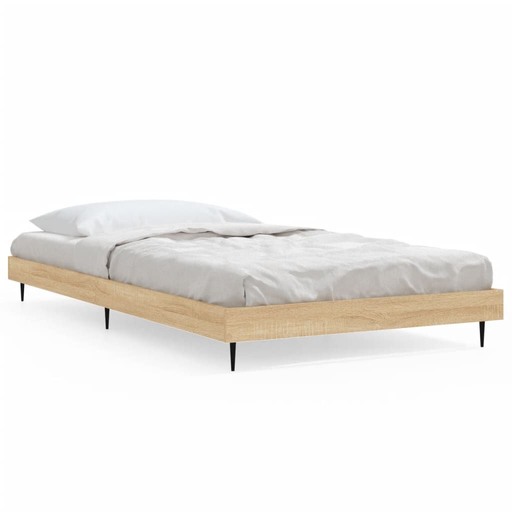 vidaXL Πλαίσιο Κρεβατιού Χωρ. Στρώμα Sonoma Δρυς 100x200εκ Επ. Ξύλο