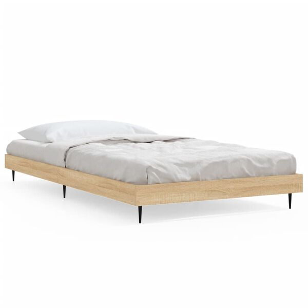vidaXL Πλαίσιο Κρεβατιού Χωρ. Στρώμα Sonoma Δρυς 100x200εκ Επ. Ξύλο