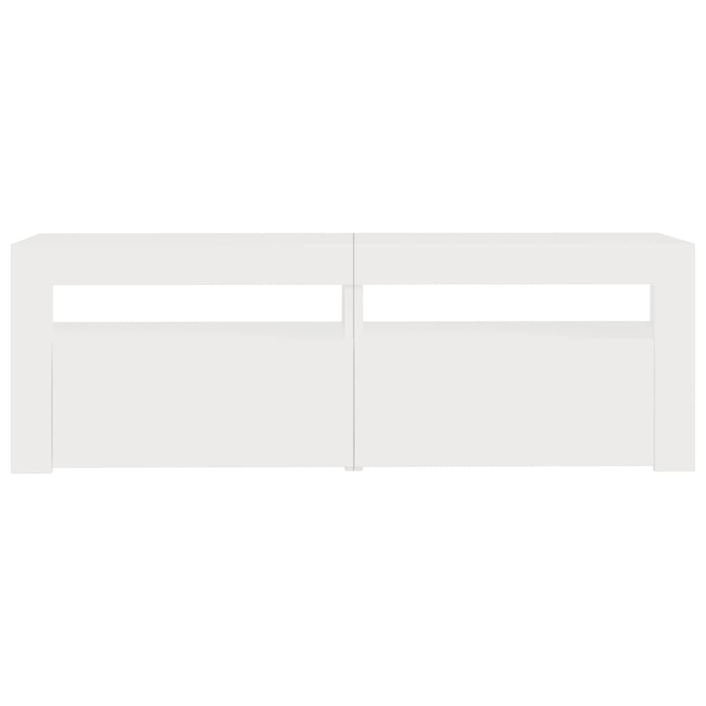 vidaXL Έπιπλο Τηλεόρασης με LED Λευκό 120x35x40 εκ.