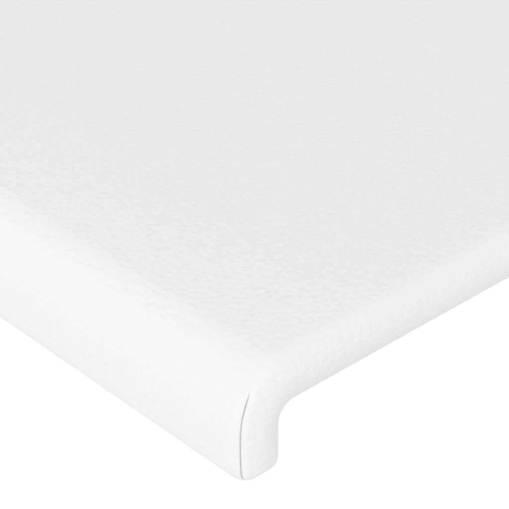 vidaXL Κεφαλάρι με Πτερύγια Λευκό 83x16x118/128 εκ.Συνθετικό Δέρμα