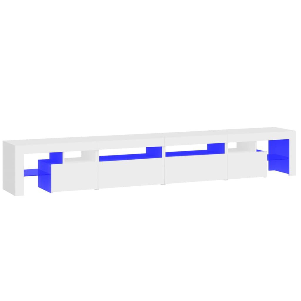 vidaXL Έπιπλο Τηλεόρασης με LED Λευκό 260 x 36,5 x 40 εκ.