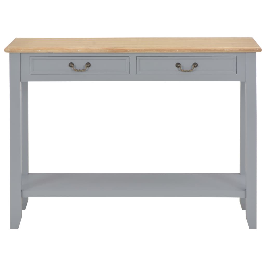 vidaXL Τραπέζι Κονσόλα Γκρι 110 x 35 x 80 εκ. Ξύλινο