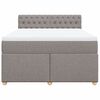 vidaXL &Kappa;&rho;&epsilon;&beta;ά&tau;&iota; Boxspring &mu;&epsilon; &Sigma;&tau;&rho;ώ&mu;&alpha; Taupe 160x200 &epsilon;&kappa;. &Upsilon;&phi;&alpha;&sigma;&mu;ά&tau;&iota;&nu;&omicron;