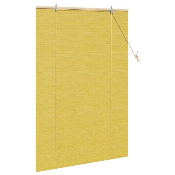vidaXL Ρολά και Σκίες Παραθύρων Κίτρινο 120 x 160 cm Μπαμπού