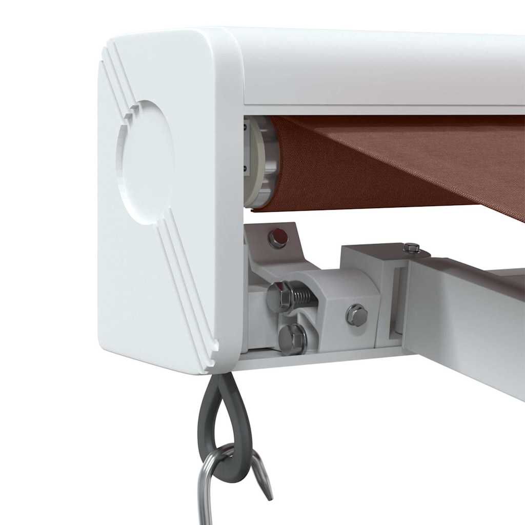 vidaXL Τέντα Πτυσσόμενη Χειροκίνητη Καφέ 350x250 εκ.