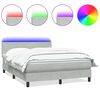 vidaXL &Kappa;&rho;&epsilon;&beta;ά&tau;&iota; Boxspring &mu;&epsilon; &Sigma;&tau;&rho;ώ&mu;&alpha; & LED &Alpha;&nu;&omicron;&iota;&chi;&tau;ό &Gamma;&kappa;&rho;&iota; 140x210 &epsilon;&kappa;. &Beta;&epsilon;&lambda;&omicron;ύ&delta;&iota;&nu;&omicron;