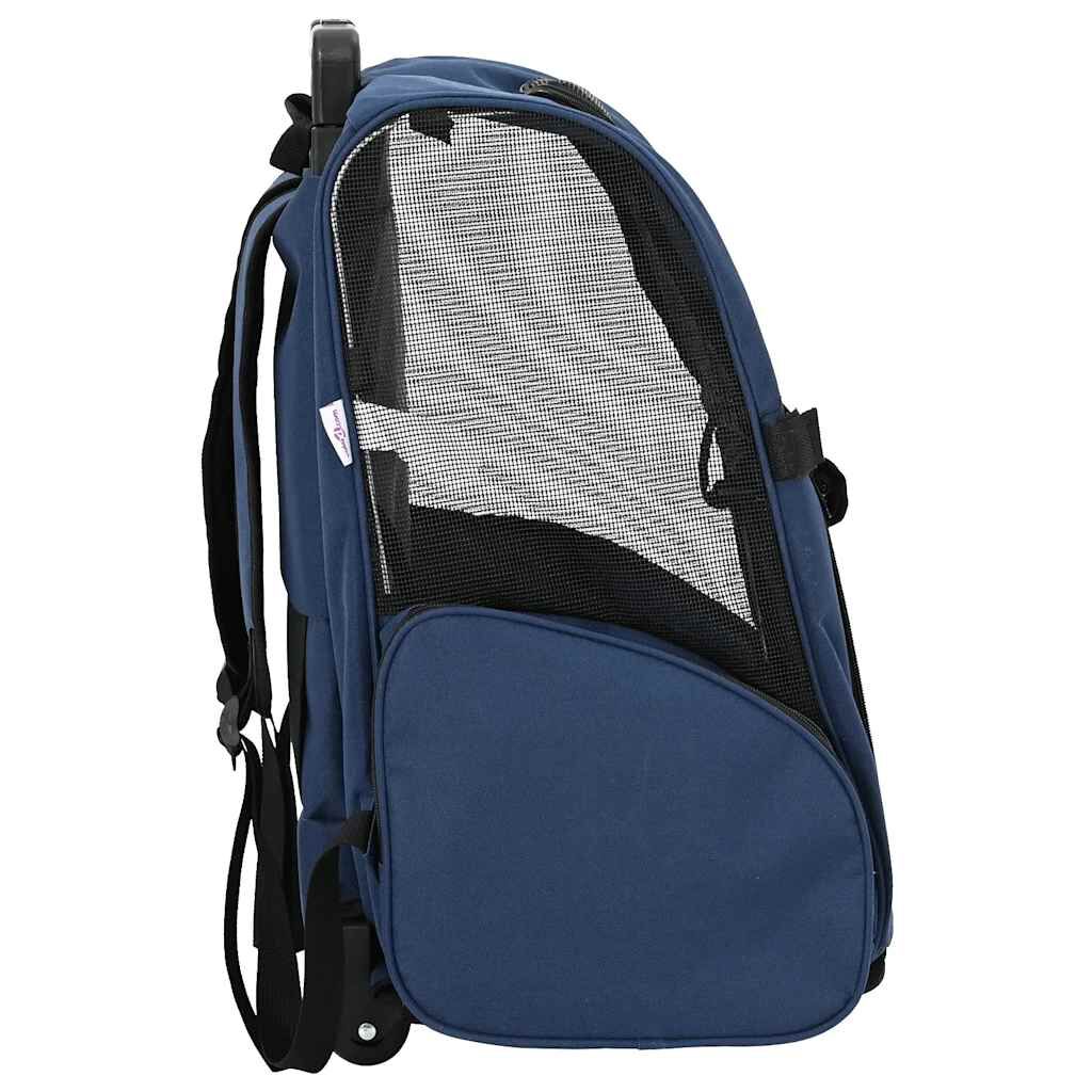 vidaXL Καρότσι Κατοικίδιων 3 σε 1 Μπλε 48x32x57 εκ. από Ύφασμα Oxford