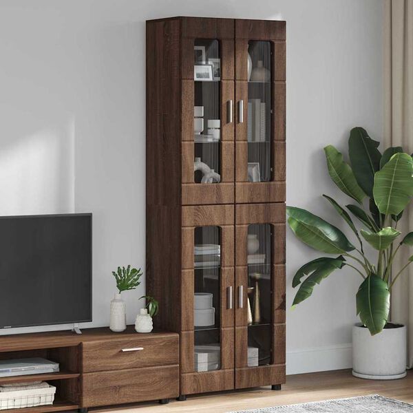 vidaXL Highboard &Kappa;&alpha;&phi;έ &delta;&rho;&upsilon;&sigmaf; 60 x 35 x 182 &epsilon;&kappa;. &Epsilon;&pi;&epsilon;&xi;&epsilon;&rho;&gamma;&alpha;&sigma;&mu;έ&nu;&omicron; &xi;ύ&lambda;&omicron;