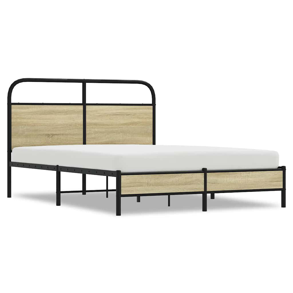 vidaXL Πλαίσιο Κρεβατιού Χωρ. Στρώμα Sonoma Δρυς 120x200εκ. Επ. Ξύλο