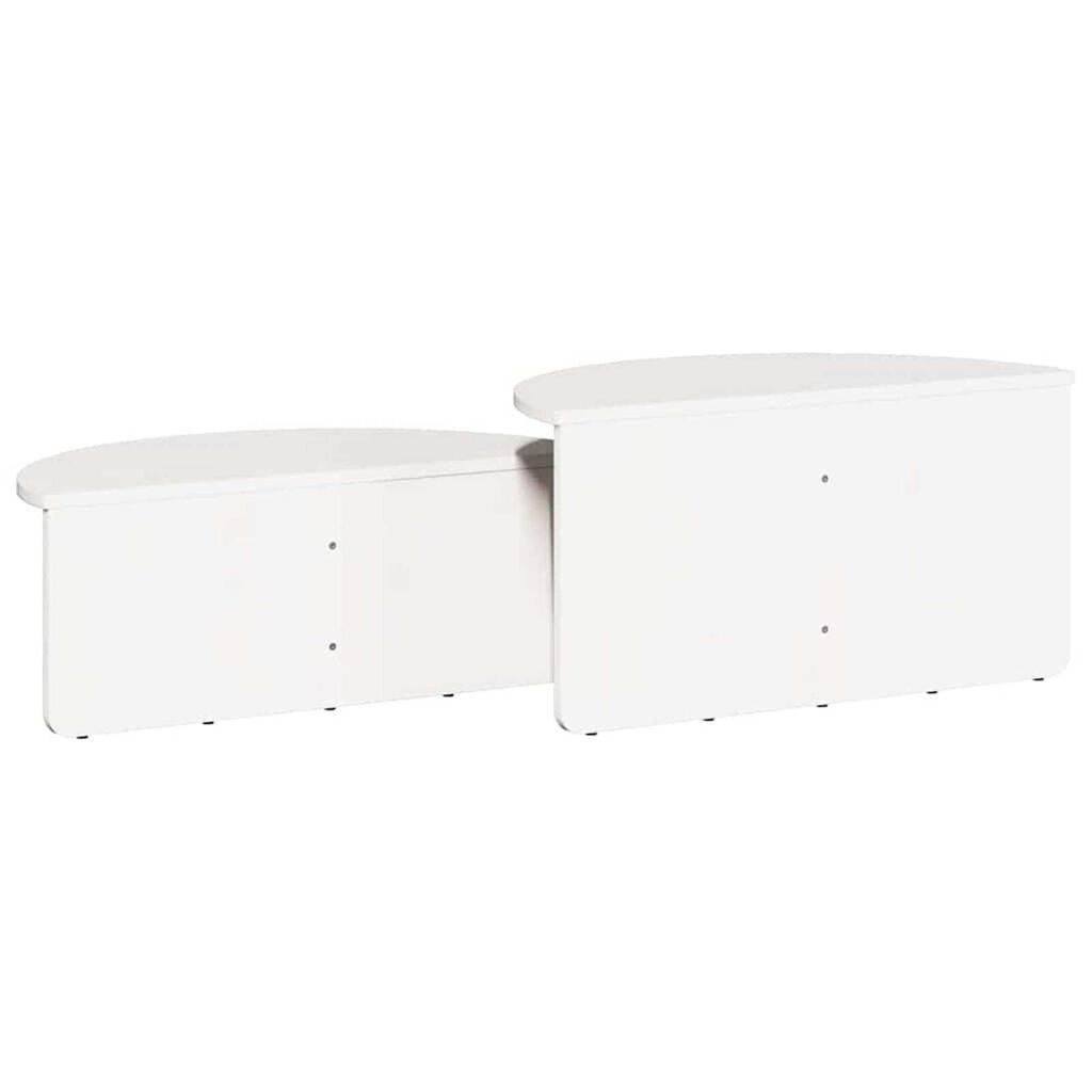 vidaXL Τραπεζάκι σαλονιού 2 pcs Λευκό 79 x 39.5 x 40 εκ