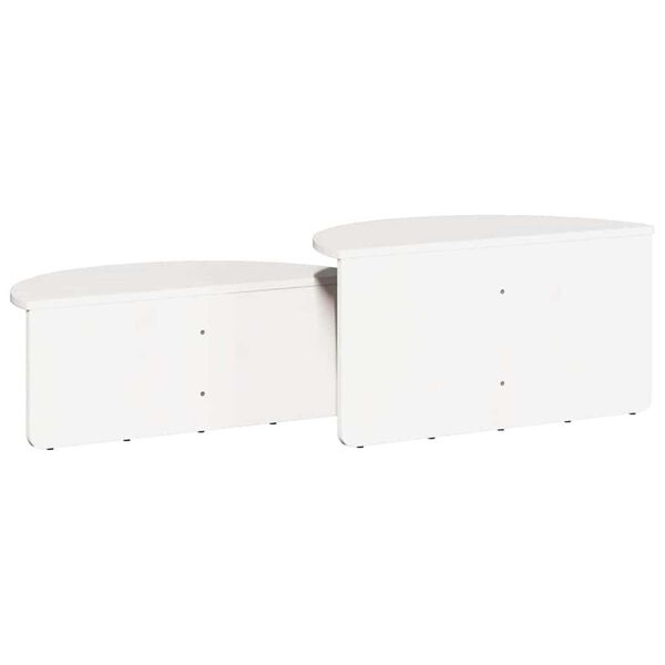 vidaXL Τραπεζάκι σαλονιού 2 pcs Λευκό 79 x 39.5 x 40 εκ