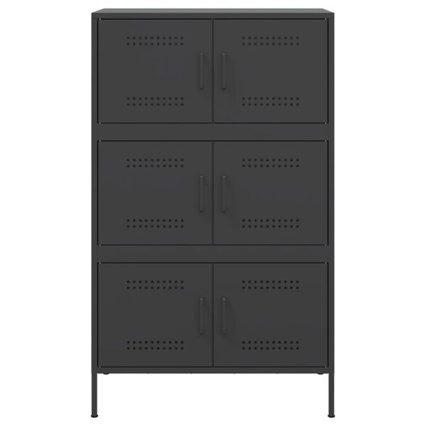 vidaXL Ντουλάπι Μαύρο 68x39x113 εκ. από Ατσάλι