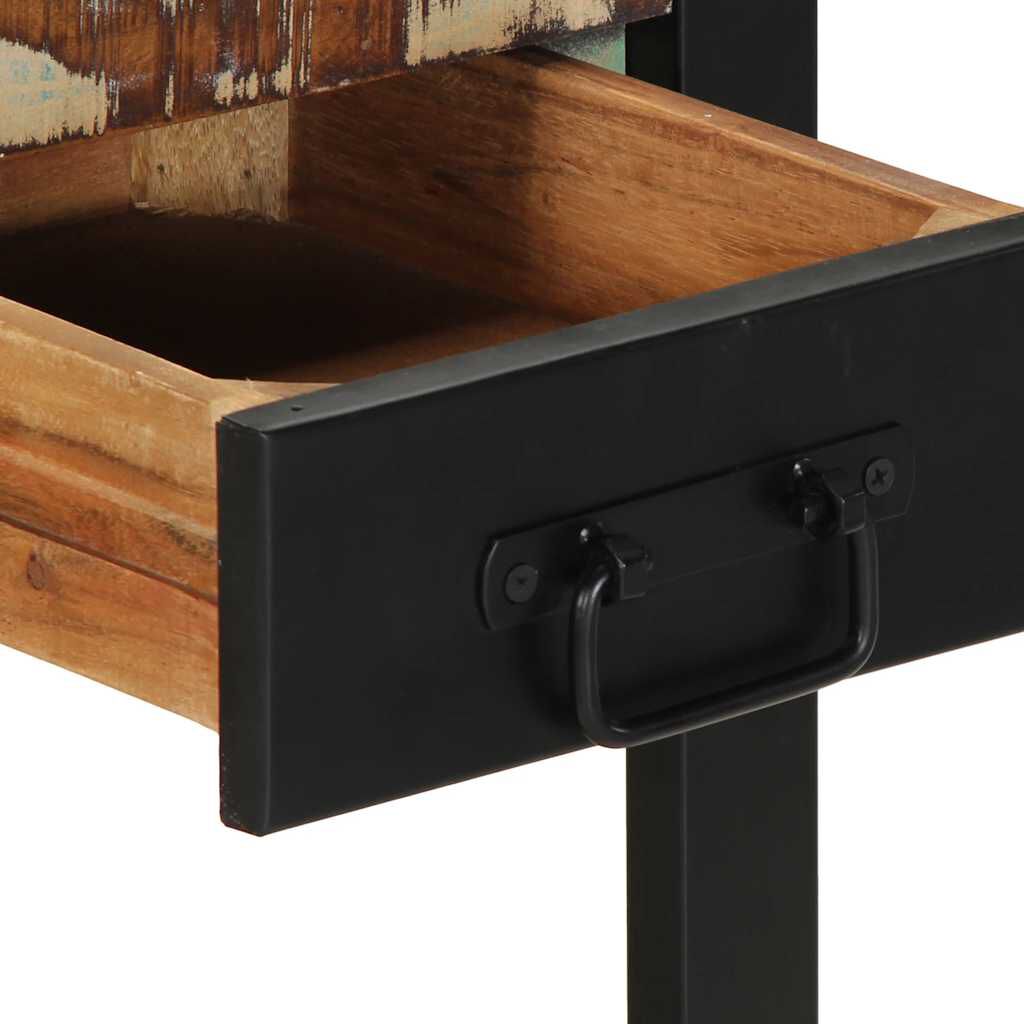 vidaXL Τραπεζάκι Πολύχρωμο 35x35x50 cm Ξύλο μασίφ αναγεννημένο