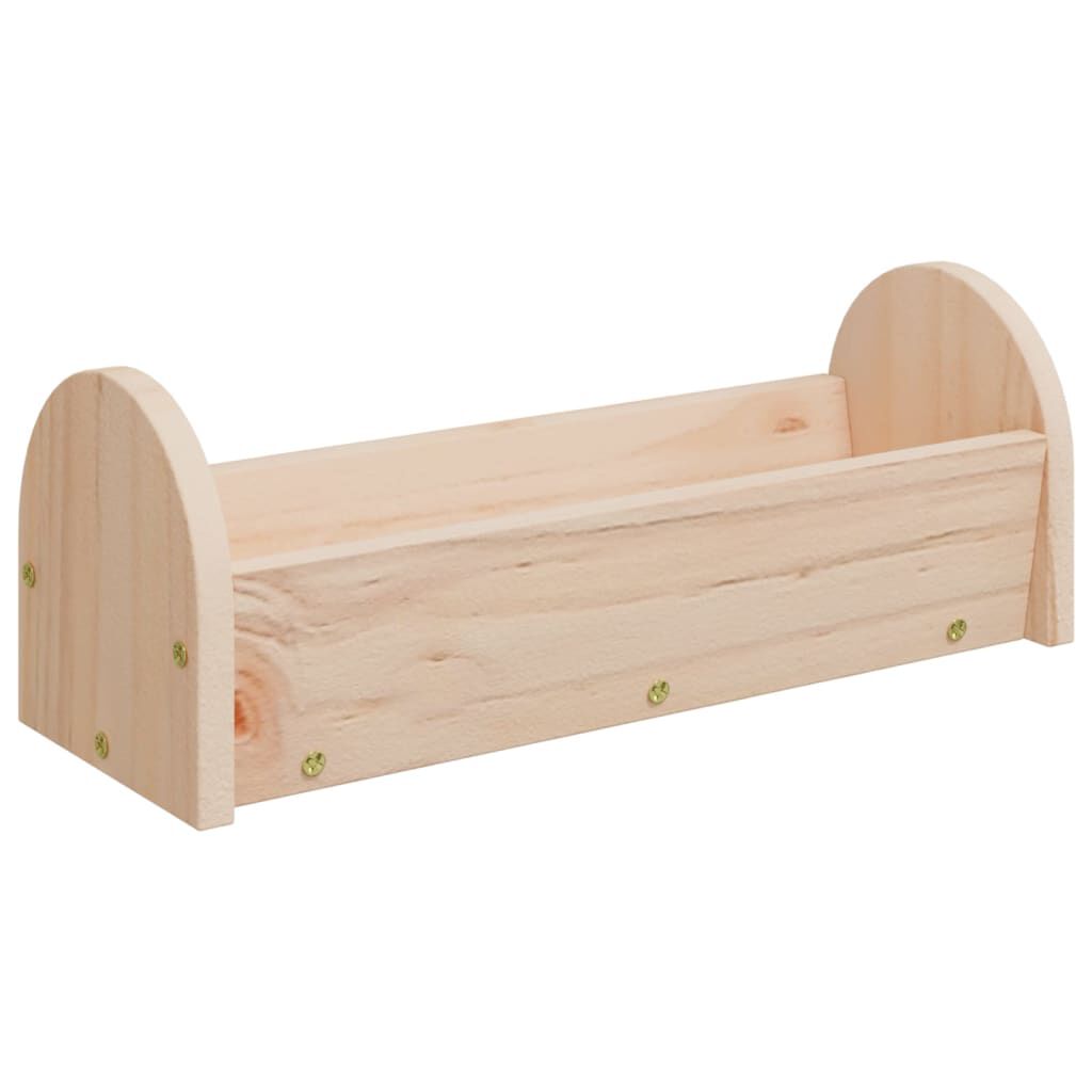 vidaXL Ταΐστρα Κουνελιών 28 x 10 x 10 εκ. από Μασίφ Ξύλο Ελάτης