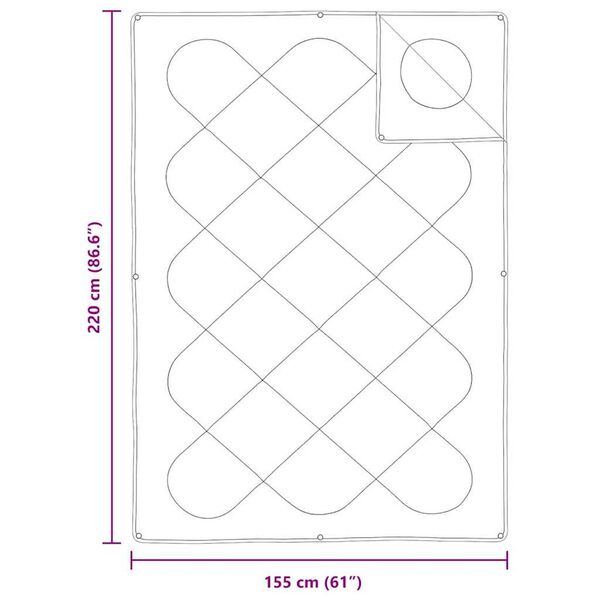 vidaXL Διπλό με Μαξιλάρι 2 pcs Λευκό 155 x 220 cm Μικροΐνες