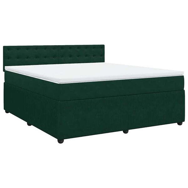 vidaXL &Kappa;&rho;&epsilon;&beta;ά&tau;&iota; Boxspring &mu;&epsilon; &Sigma;&tau;&rho;ώ&mu;&alpha; &Sigma;&kappa;&omicron;ύ&rho;&omicron; &Pi;&rho;ά&sigma;&iota;&nu;&omicron; 180x200&epsilon;&kappa;. &Beta;&epsilon;&lambda;&omicron;ύ&delta;&iota;&nu;&omicron;