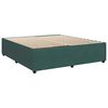 vidaXL Κρεβάτι Boxspring με Στρώμα Σκούρο Πράσινο 200x200εκ. Βελούδινο