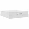 vidaXL Οθωμανικό κρεβάτι με στρώμα Λευκό 180x200cm Faux Leather