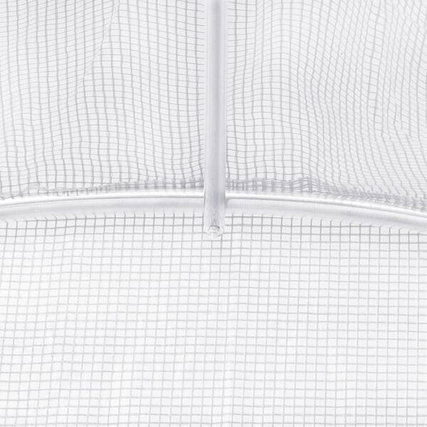 vidaXL Θερμοκήπιο με Ατσάλινο Πλαίσιο Λευκό 84 μ² 14 x 6 x 2,85 μ.