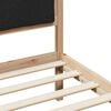 vidaXL Σκελετός Κρεβατιού με κεφαλάρι Μαύρο 150 x 200 cm ύφασμα