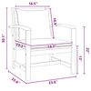 vidaXL Καρέκλες Κήπου 2 pcs Φυσικό 60 x 65 x 76.5 εκ Μασίφ ξύλο teak