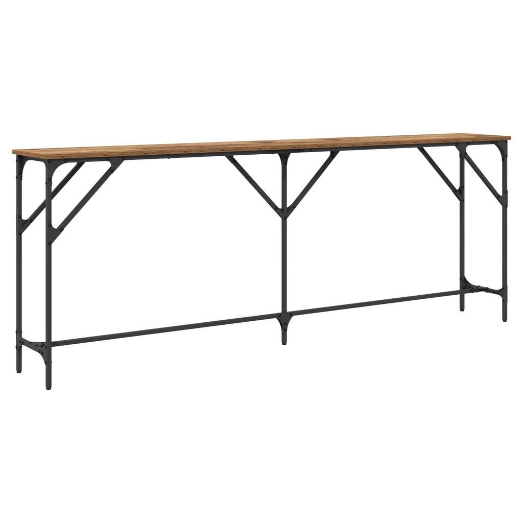 vidaXL Τραπέζι κονσόλας Παλιό Ξύλο 200 x 29 x 75 cm