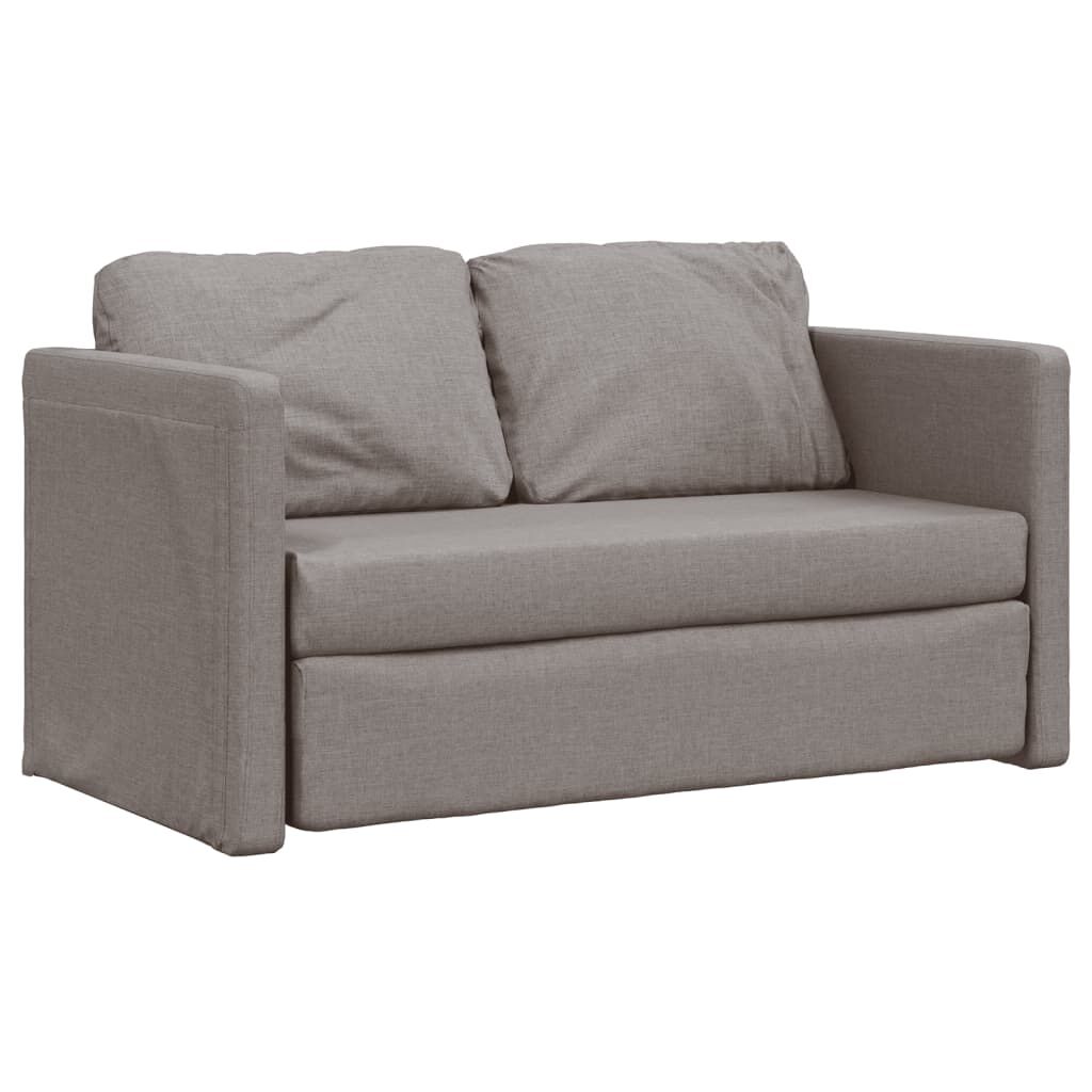 vidaXL Καναπές-Κρεβάτι Δαπέδου 2 σε 1 Taupe 112x174x55 εκ. Ύφασμα