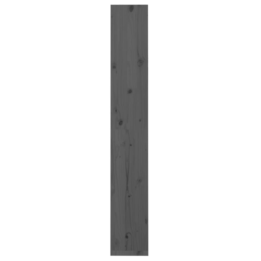 vidaXL Βιβλιοθήκη/Διαχωριστικό Χώρου Γκρι 60x30x199,5 εκ. Μασίφ Πεύκο