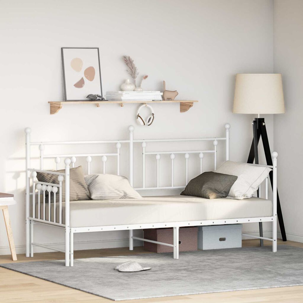 Κρεβάτι Daybed vidaXL 75x190 cm από Ατσάλι σε Λευκό