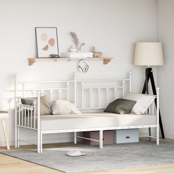 Κρεβάτι Daybed vidaXL 75x190 cm από Ατσάλι σε Λευκό