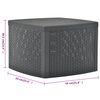 vidaXL Βοηθητικό Τραπέζι Ανθρακί 54 x 54 x 36,5 εκ. Πλαστικό