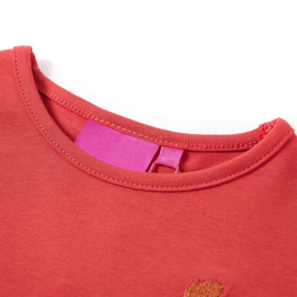 Μπλουζάκι Παιδικό Μακρυμάνικο Χρώμα Burnt Red 140