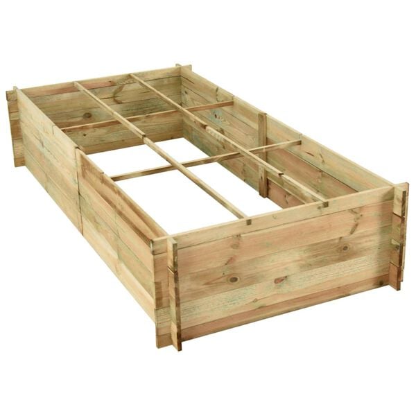 vidaXL Μποστάνι Λαχανόκηπου 197 x 100 x 40 εκ. Εμποτισμένο Ξύλο Πεύκου