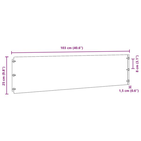 vidaXL Μπορντούρες Γκαζόν 10τεμ Ανθρακί 25x103εκ Ατσάλι Σκληρυθέν Αέρα