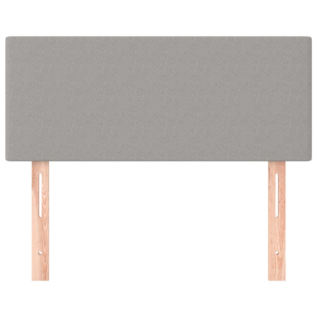 vidaXL Κεφαλάρι Κρεβατιού Ανοιχτό Γκρι 90x5x78/88 εκ. Υφασμάτινο