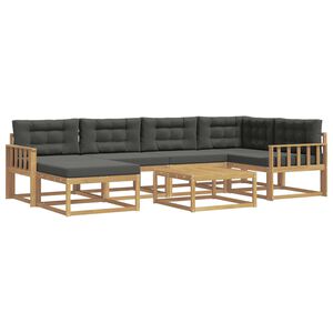 vidaXL &Sigma;&epsilon;&iota;&rho;ά &Kappa;&alpha;&nu;&alpha;&pi;έ &Epsilon;&xi;&omega;&tau;&epsilon;&rho;&iota;&kappa;&omicron;ύ 7 pcs Ά&sigma;&pi;&rho;&omicron; &kappa;&alpha;&iota; &Alpha;&nu;&theta;&rho;&alpha;&kappa;ί