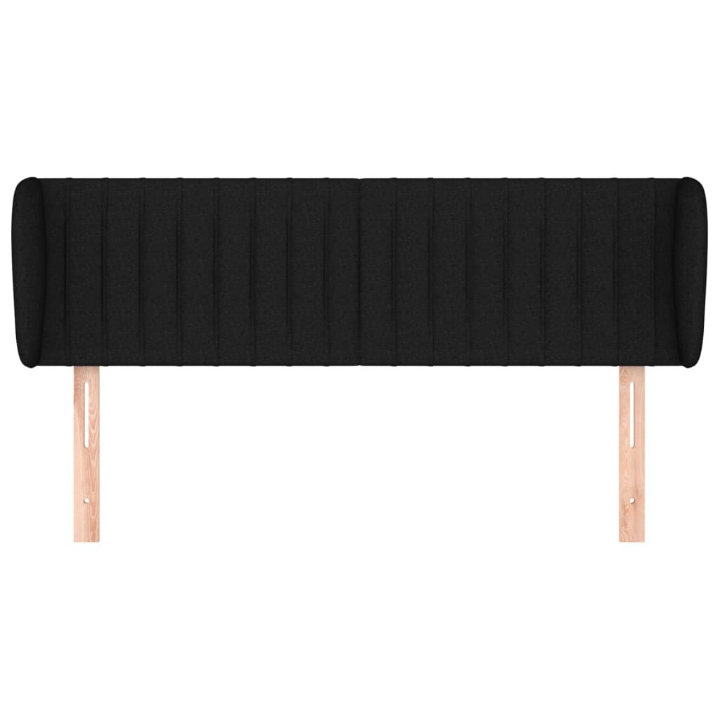 vidaXL Κεφαλάρι με Πτερύγια Μαύρο 147 x 23 x 78/88 εκ. Υφασμάτινο