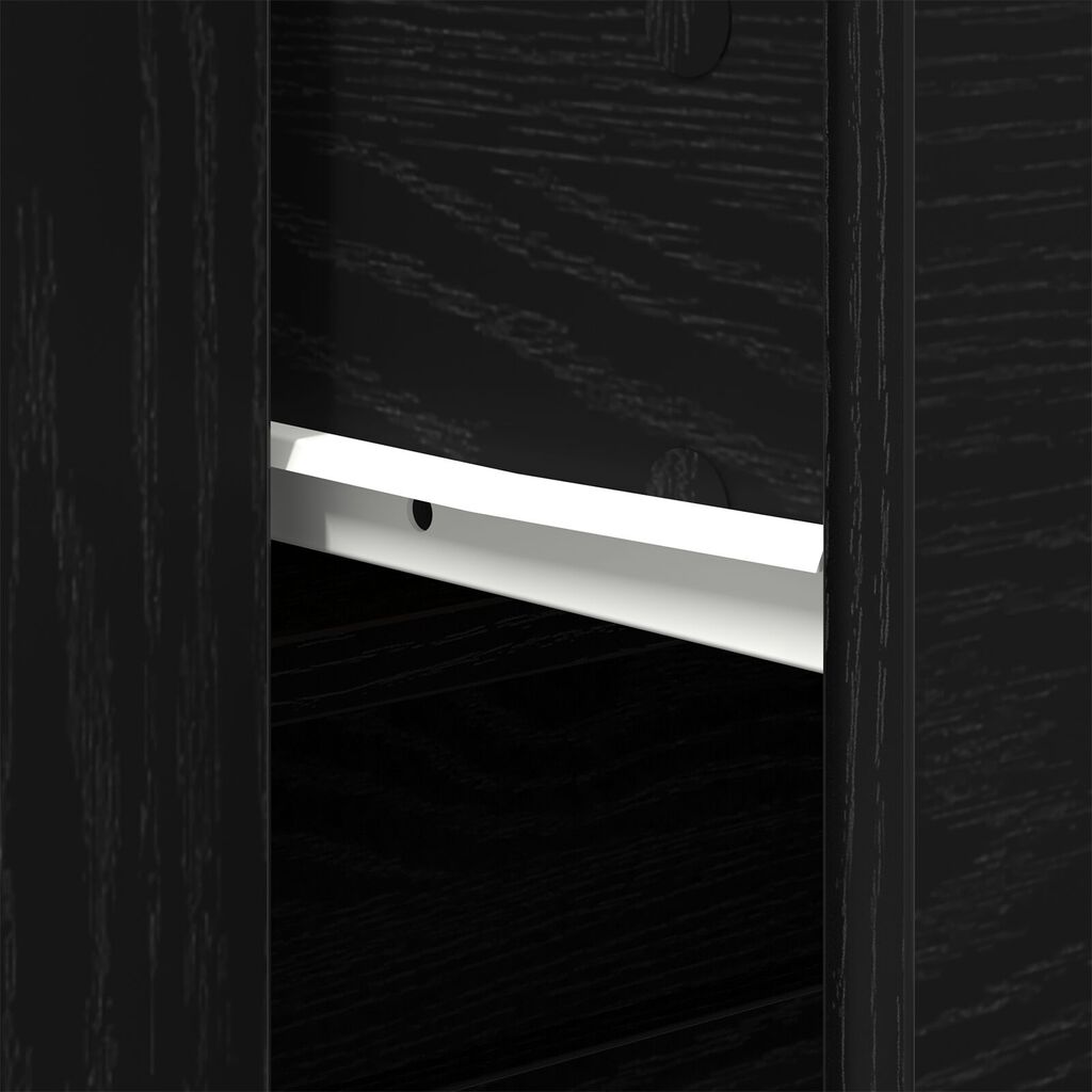 vidaXL Μπουφές Μαύρο Δρυς 33x80x70 εκ. Κατασκευασμένο ξύλο