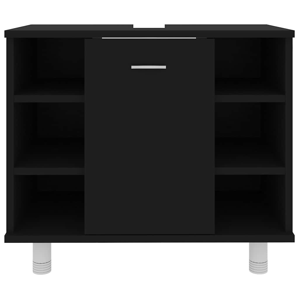 vidaXL Ντουλάπι Νιπτήρα Μαύρο 60 x 32 x 53,5 εκ. Επεξ. Ξύλο