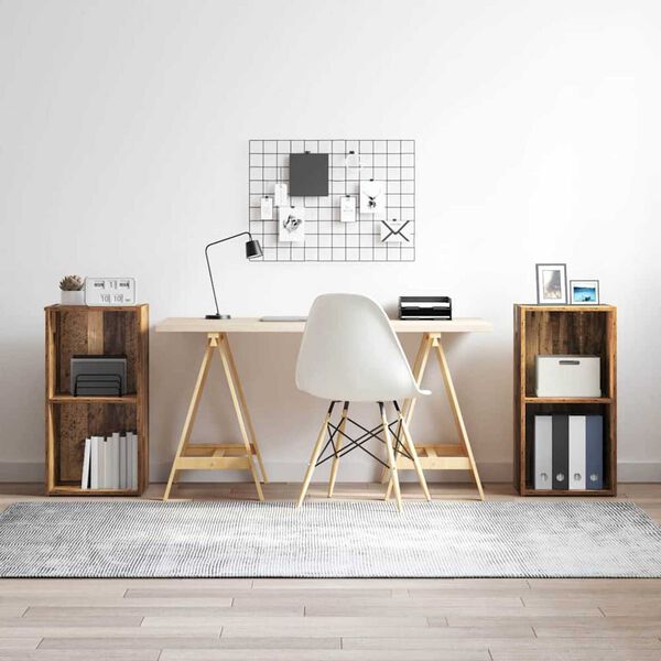 vidaXL Σετ επίπλου τηλεόρασης 2 pcs Παλιό Ξύλο 72 x 35 x 36,5 cm